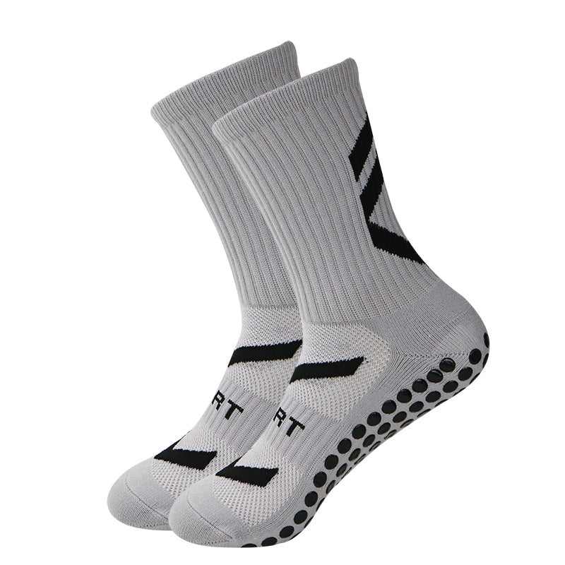 Chaussettes de sport antidérapantes épaissies de football moyen