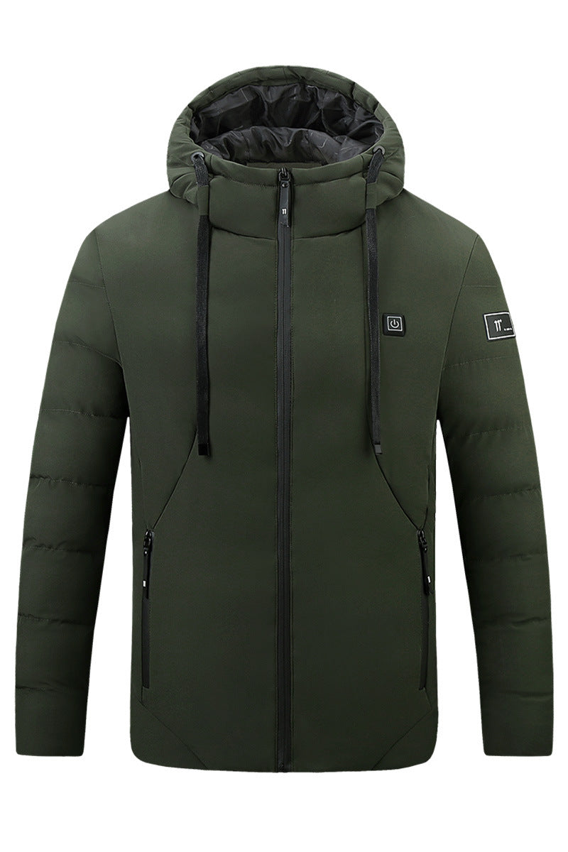 Hiver manteau épais couple extérieur chauffage intelligent