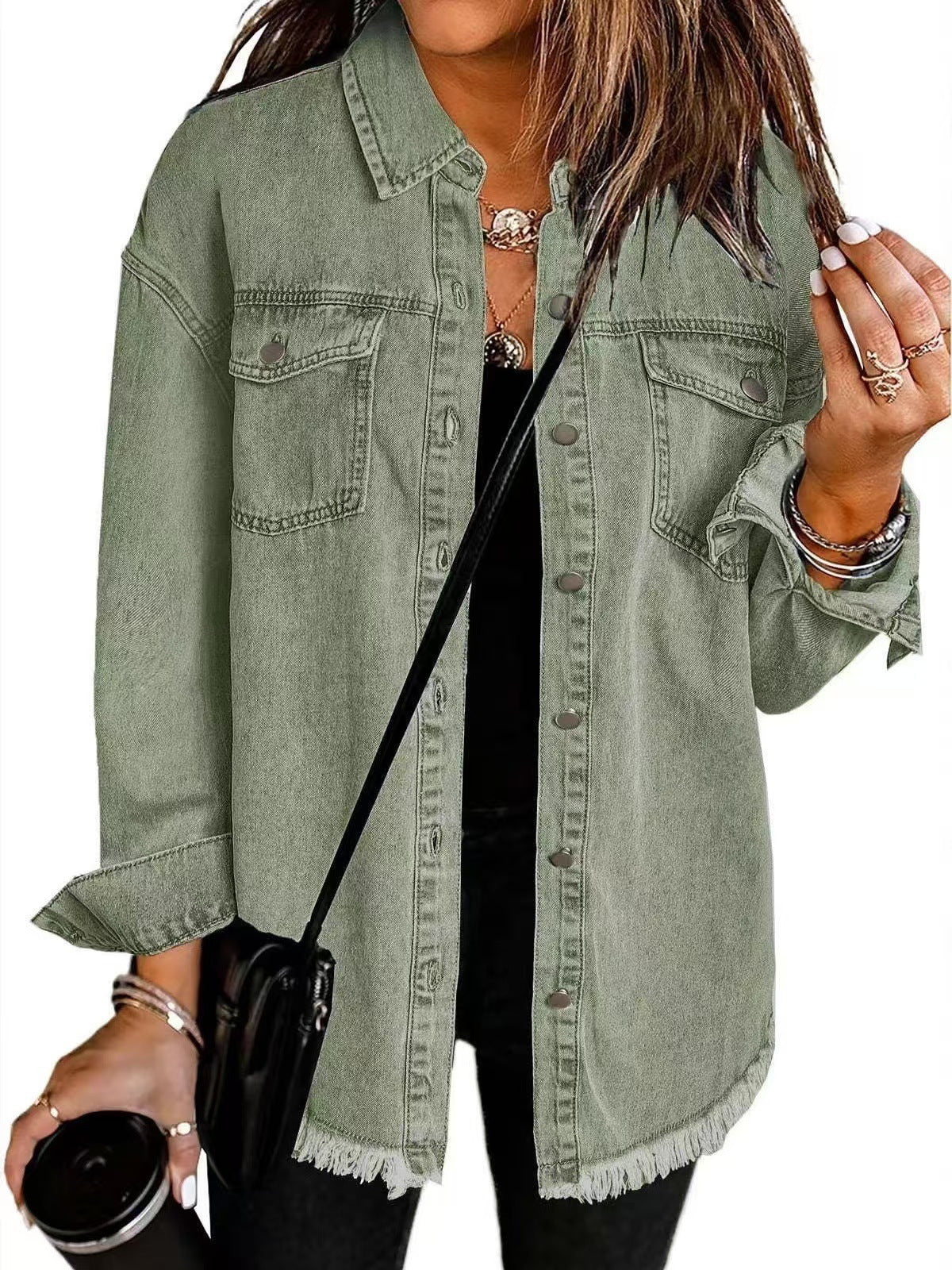 Veste Denim Lavée pour Femme