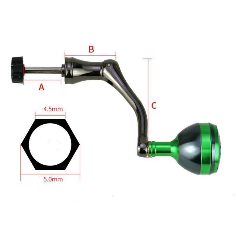 Hexagonal Non-vis-dans métal Rocker bras de pêche équipement de spinning bobine