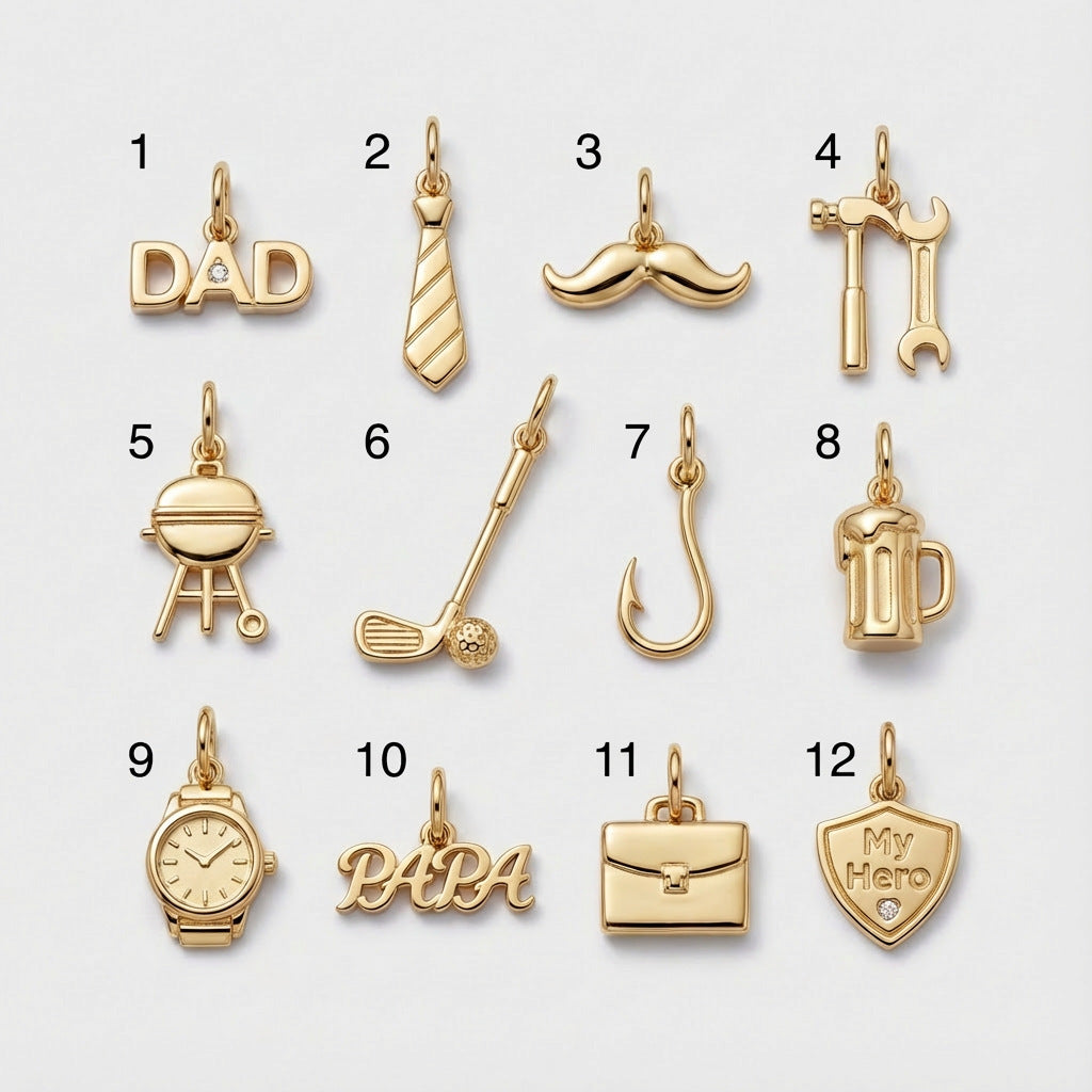 Pendentif jour Pères en acier inoxydable Bricolage Accessoires