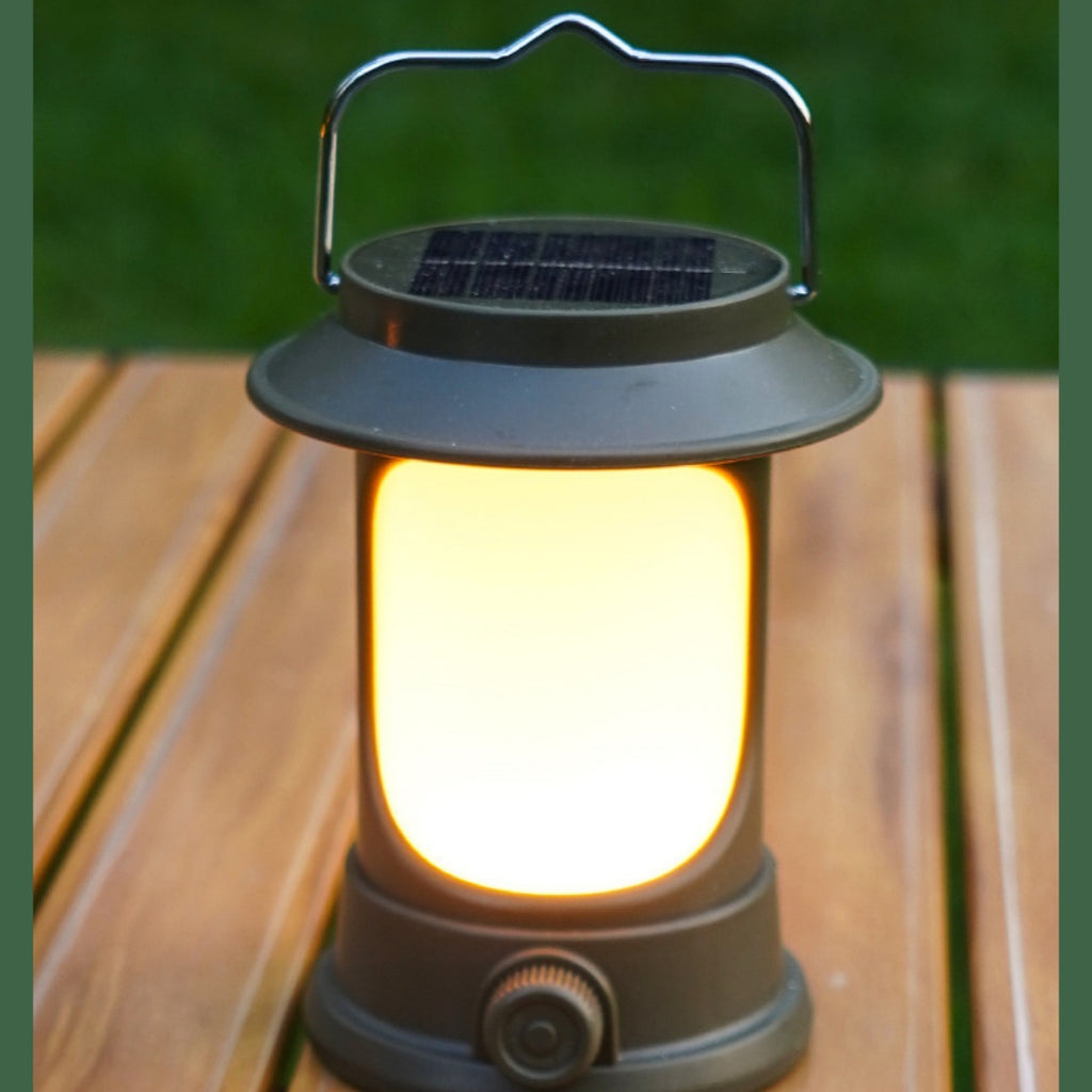 Lampe solaire de camping rechargeable pour camping en plein air