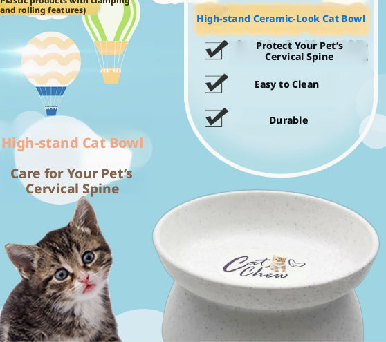 Tall Cat Bowl-White-pp-1