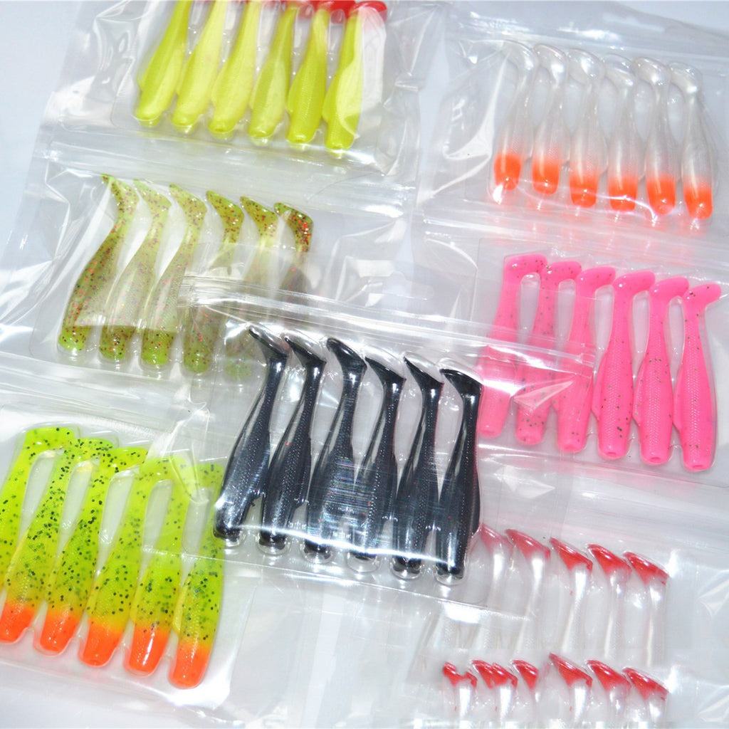 Ensemble multicolore en T-tail Lure Soft Bait