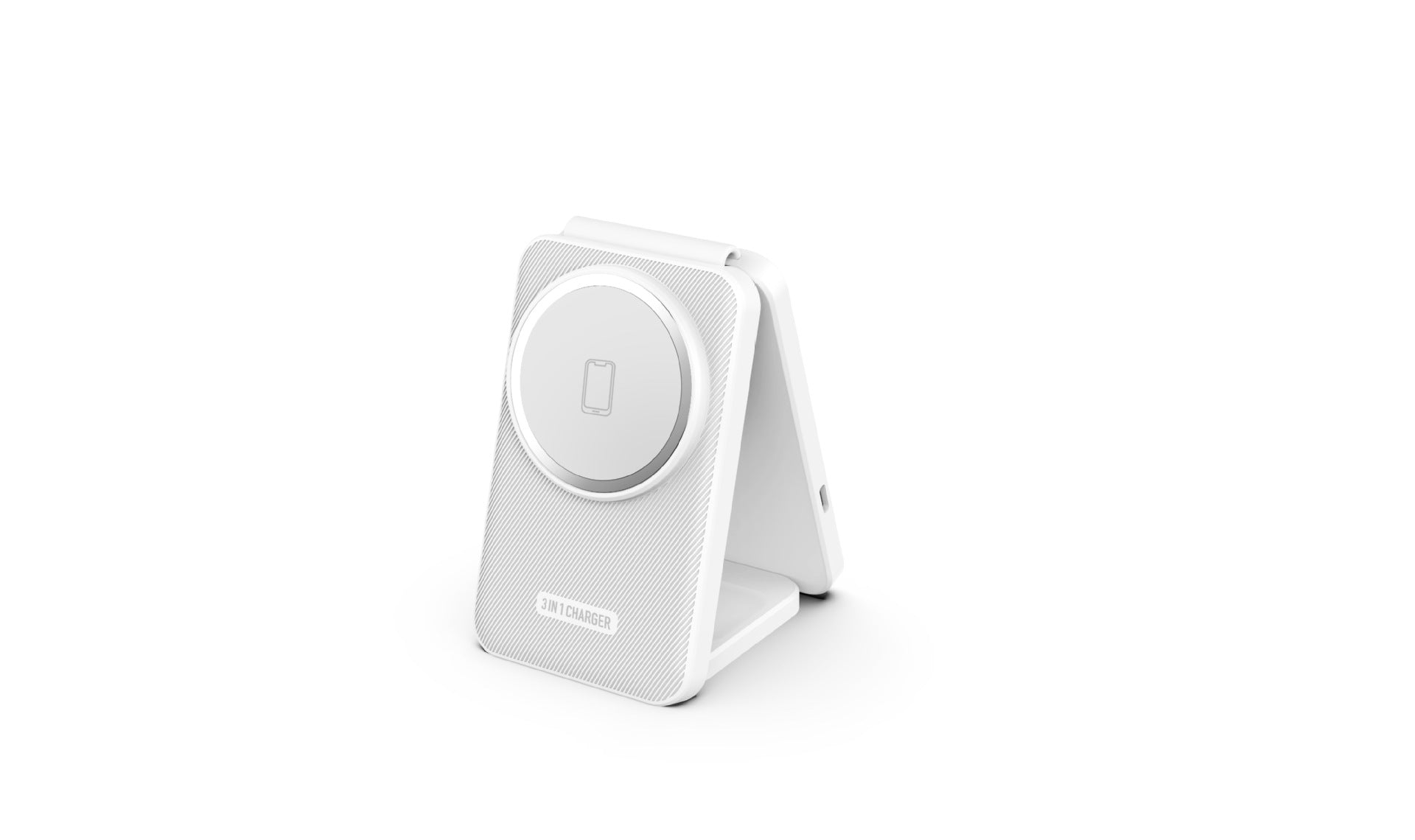 Support de téléphone mobile pliant magnétique Chargeur sans fil trois en un