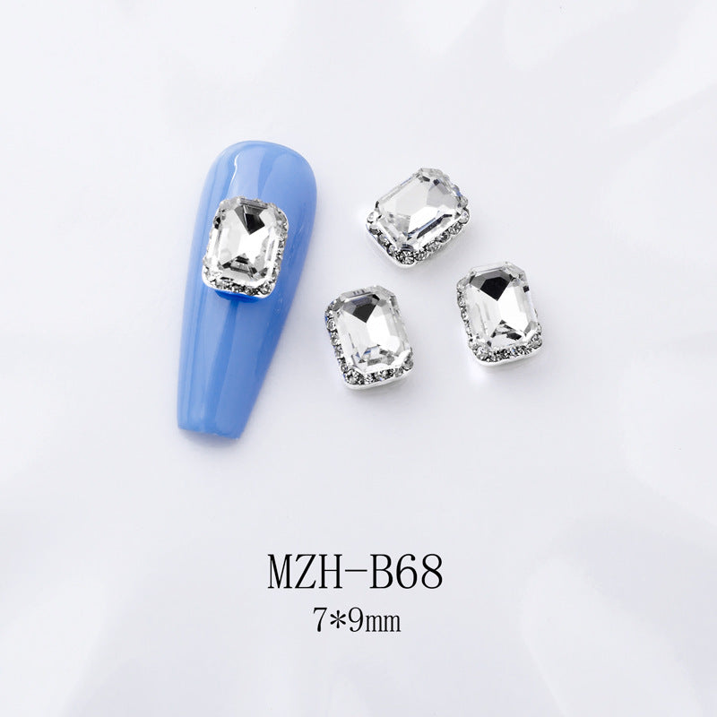 K9 Strass à dos plat ultra brillant en blanc pour décorations d'art à ongles