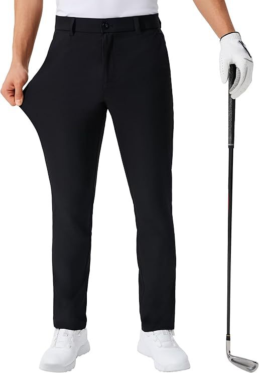 Pantalon longue robe homme de golf stretch couleur solide