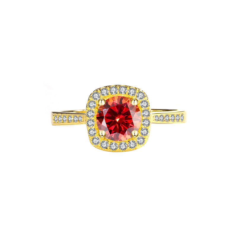 925 Argent Moissanite anneau de luxe