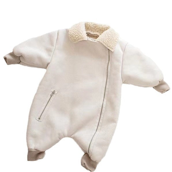 Bébé une pièce en polaire Romper épaissé Onesie