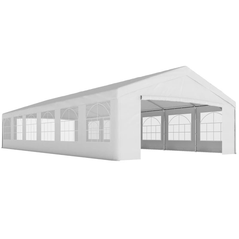 20 X 40 Ft Heavy Duty Party Tent Outdoor Gazebo Wedding Tent Event Shelter Carport BBQ White