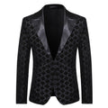 Scène Banquet Host Party Diamond-Shaped Sequin Suit Tuxedo Coat