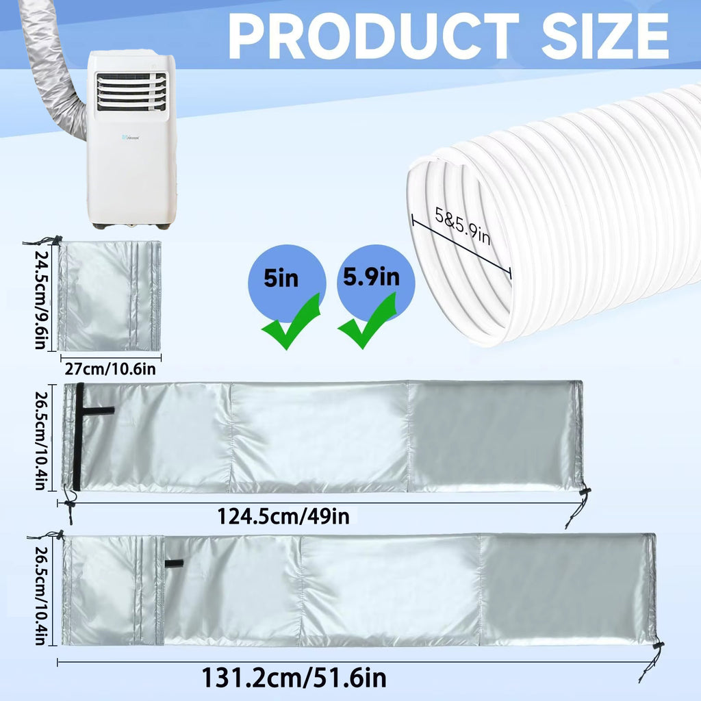 Couverture du tuyau d'isolation du climatiseur portable