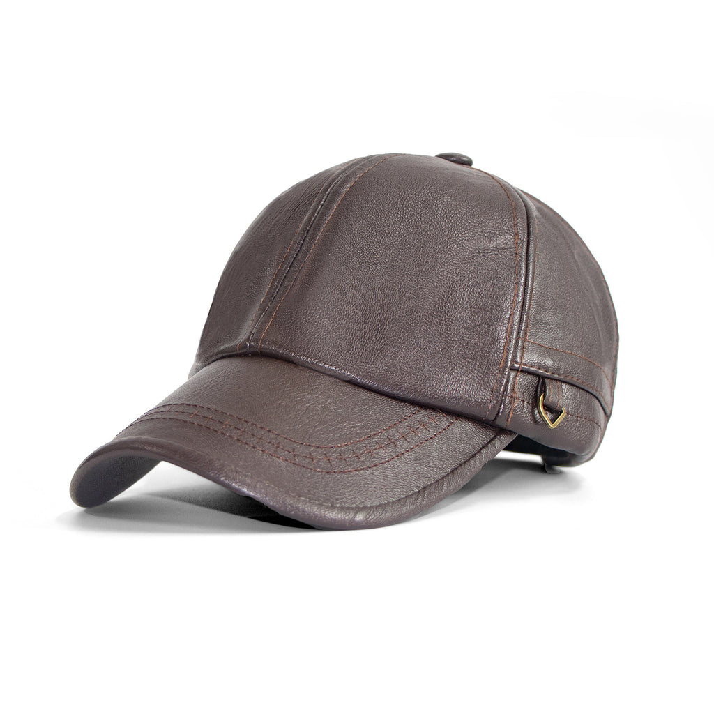 Chapeau de baseball en cuir PU printemps automne Modeable simple Snapback Hat pour les hommes