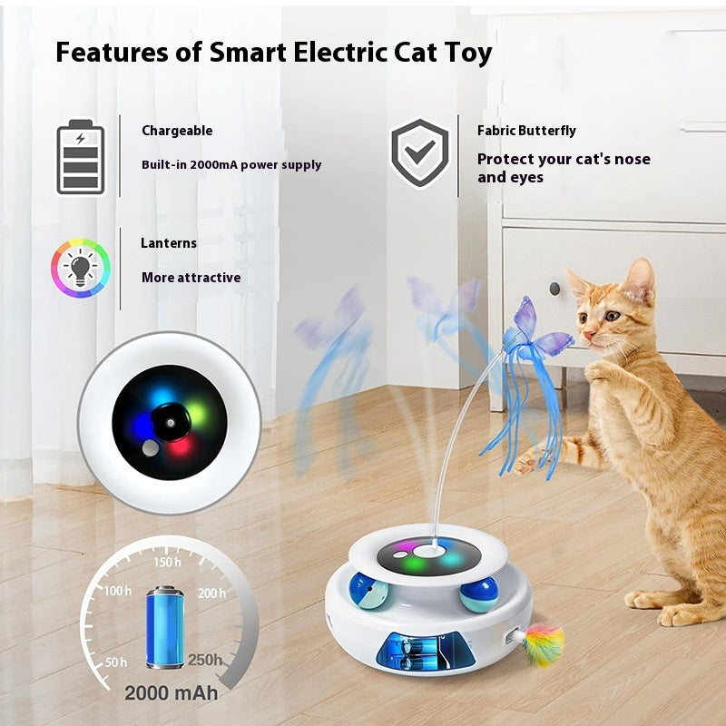 Jeu de chat amusant Table tournante Auto-Hi Pet Jouet de chat électrique
