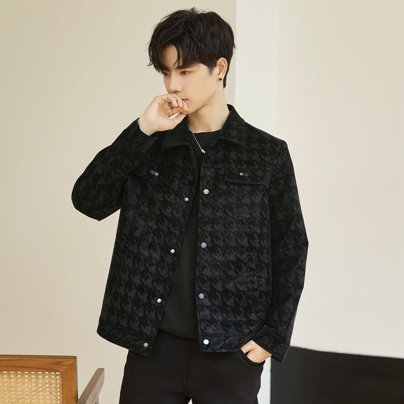 Veste en cuir PU cousu pour les hommes d'affaires