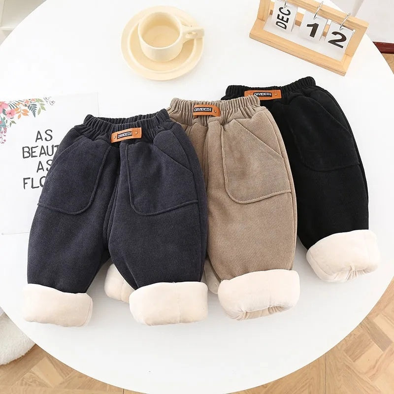 Pantalon en coton pour garçon Pantalon casual d'hiver Bébé
