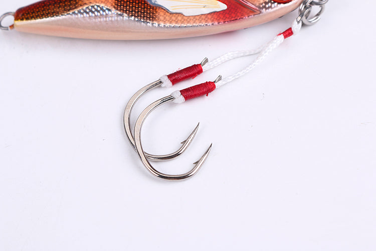 Laser Lumineux Double Crochet Slow Shake plaque de fer Bait Lead Fish