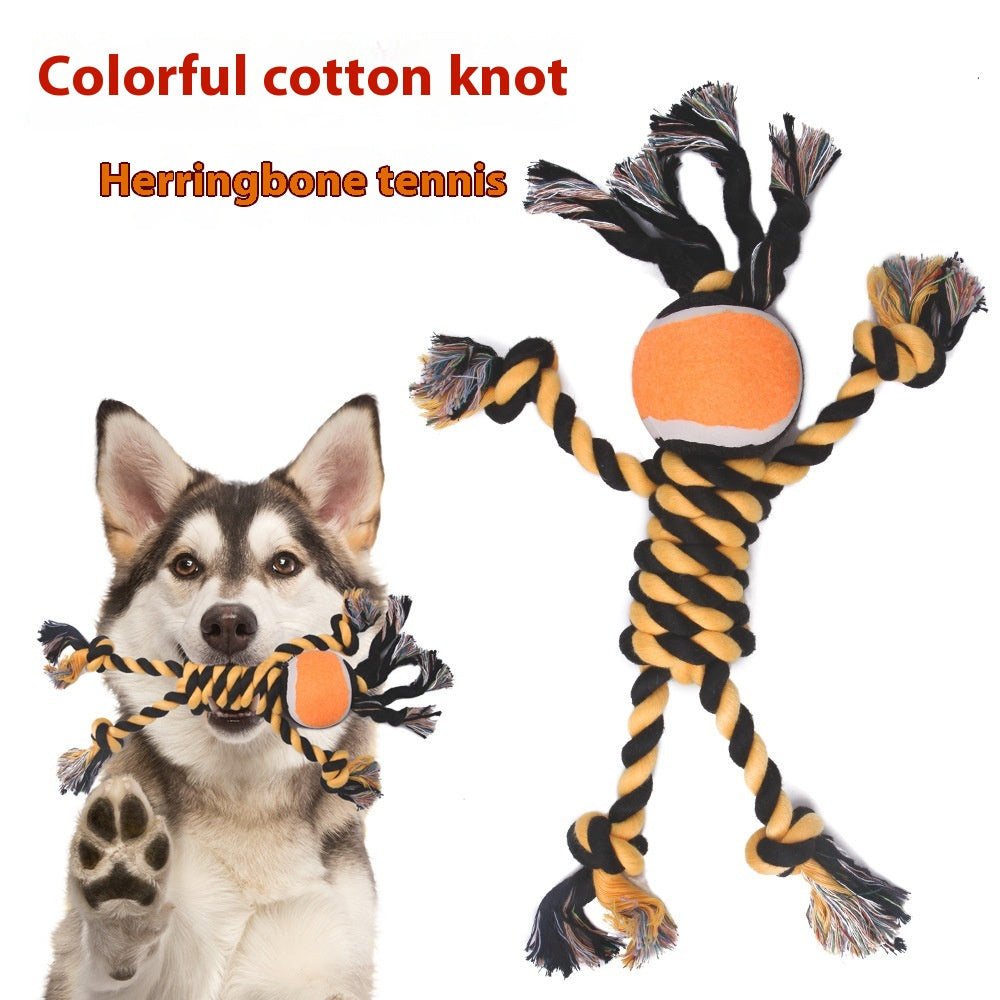 Molar Dents Nettoyage Halloween chien Chewing Rope Tennis Ball