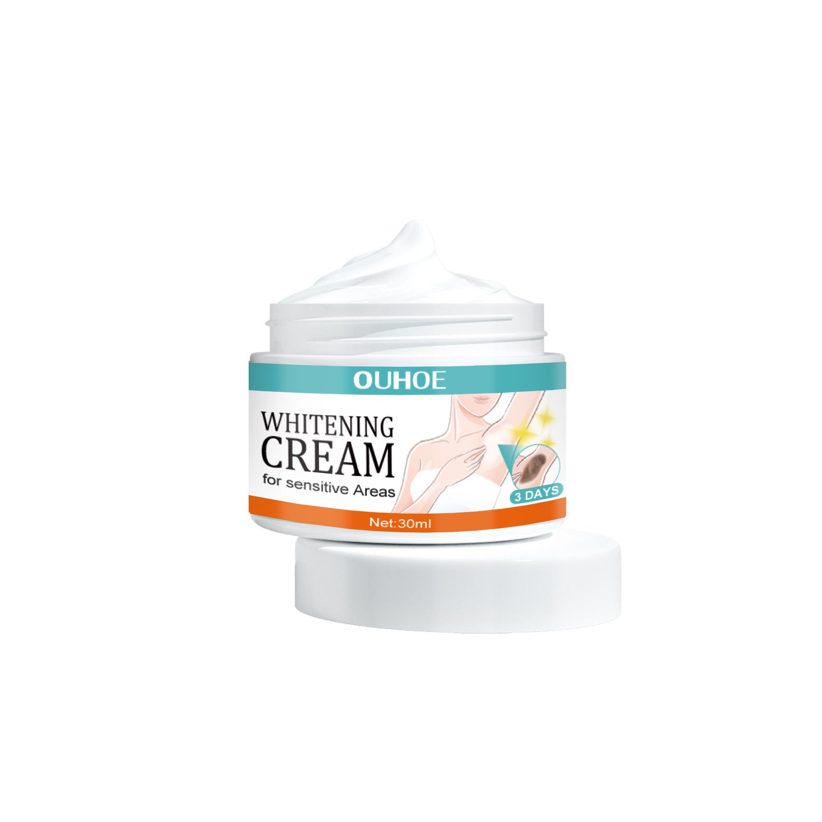 Ouhoe Crème de soin des sous-bras Doucement Underarm and Elbow Joint Crème hydratante qui brille
