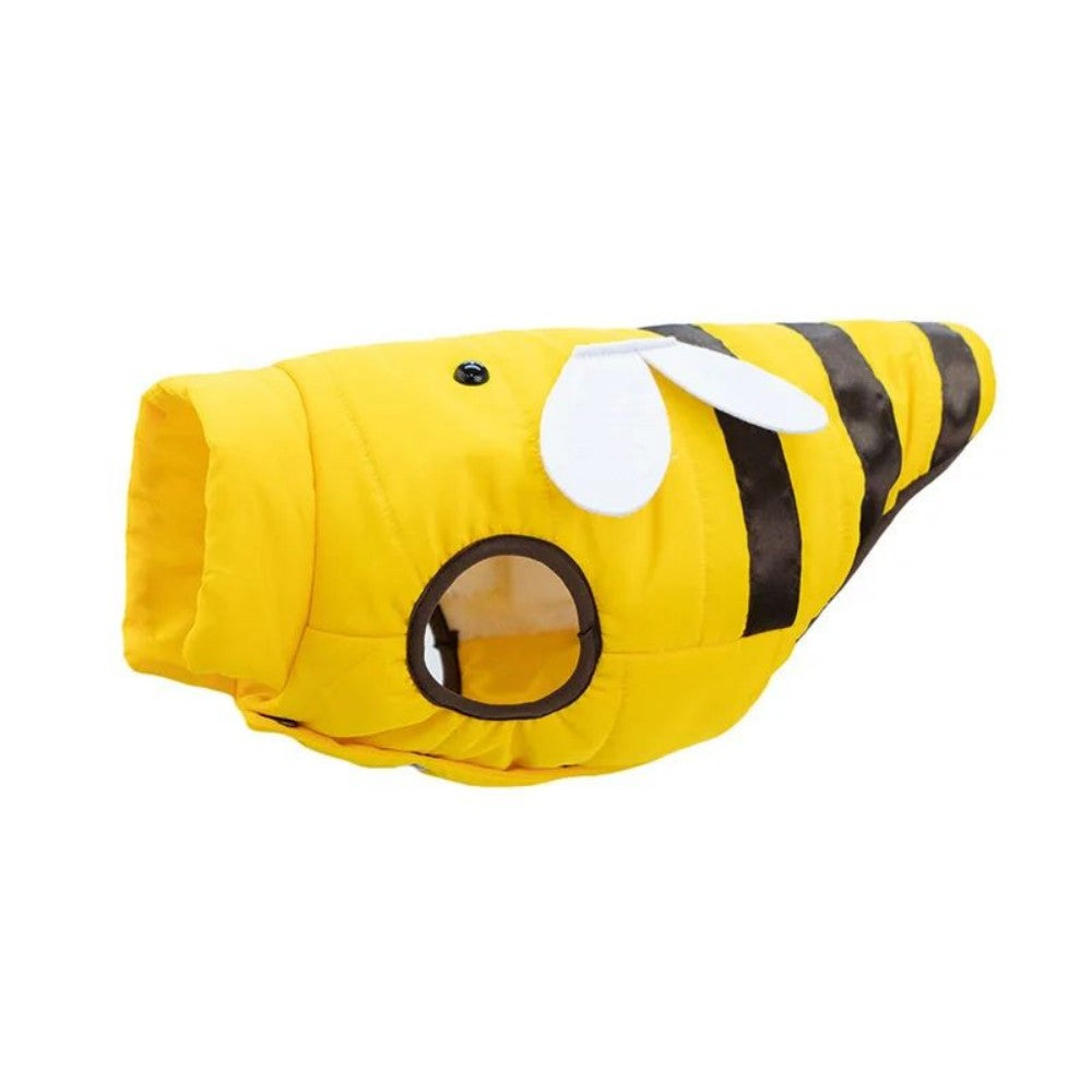 Manteau de chien chaud Mignons d'abeilles animaux hors costume chiens d'hiver vêtements pour le temps froid petit M