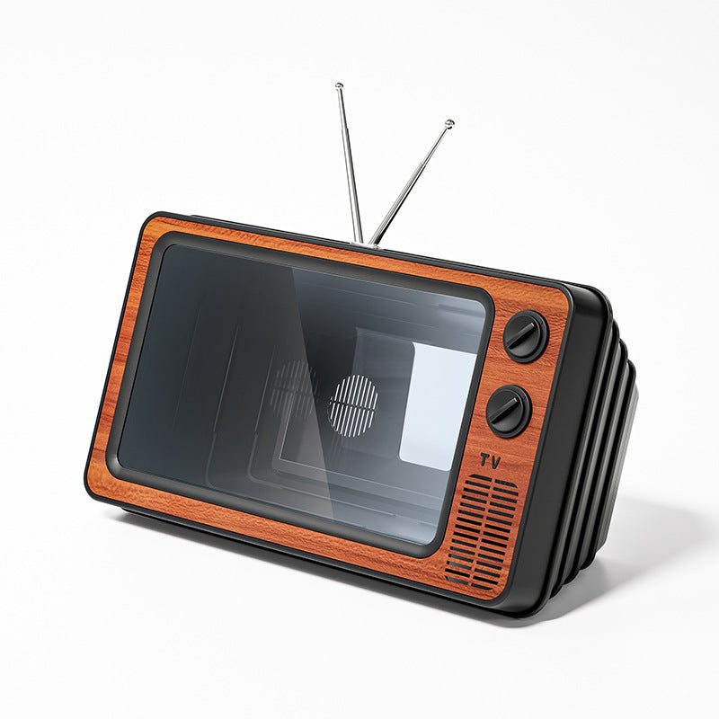 Accueil Blu-ray Support de téléphone de bureau Creative Retro TV Écran agrandi Support de téléphone mobile