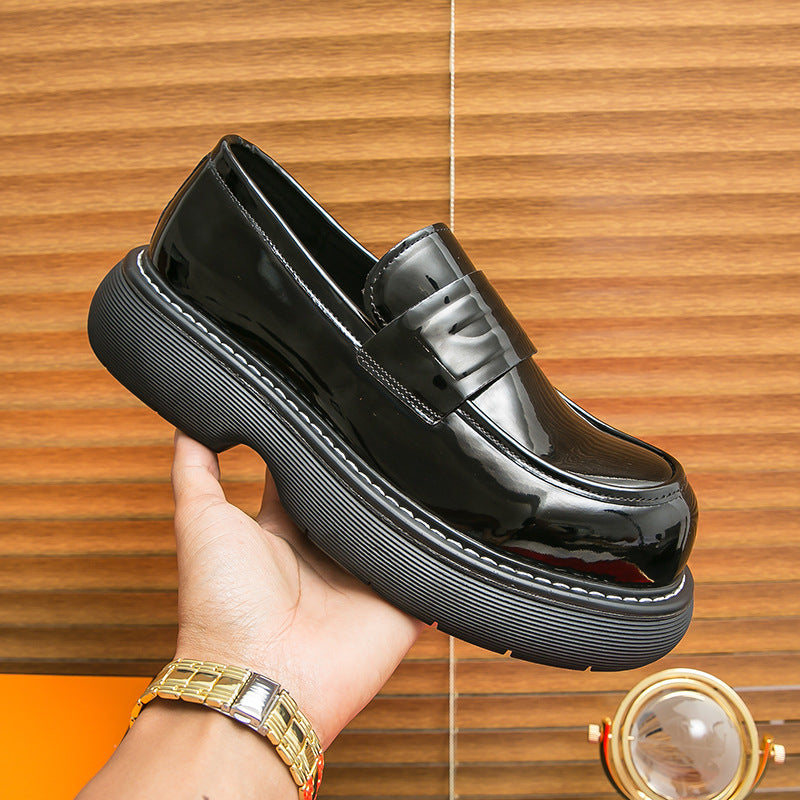 Business Formel Britishstyle Glossy Height augmentation chaussures en cuir
