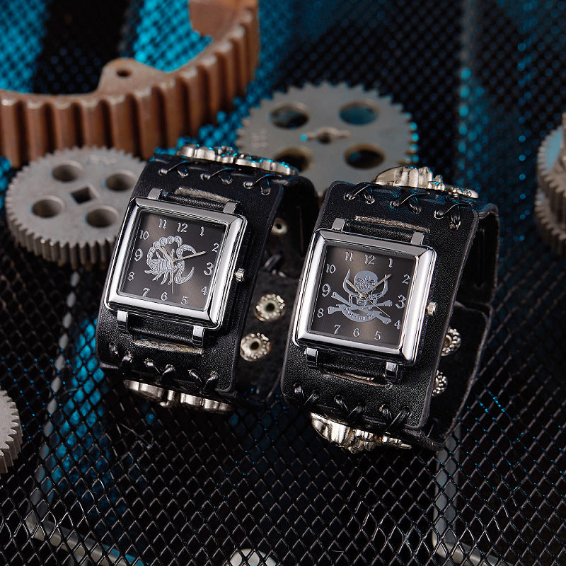 Factory Punk Scorpion Ghost Head Bracelet Belt