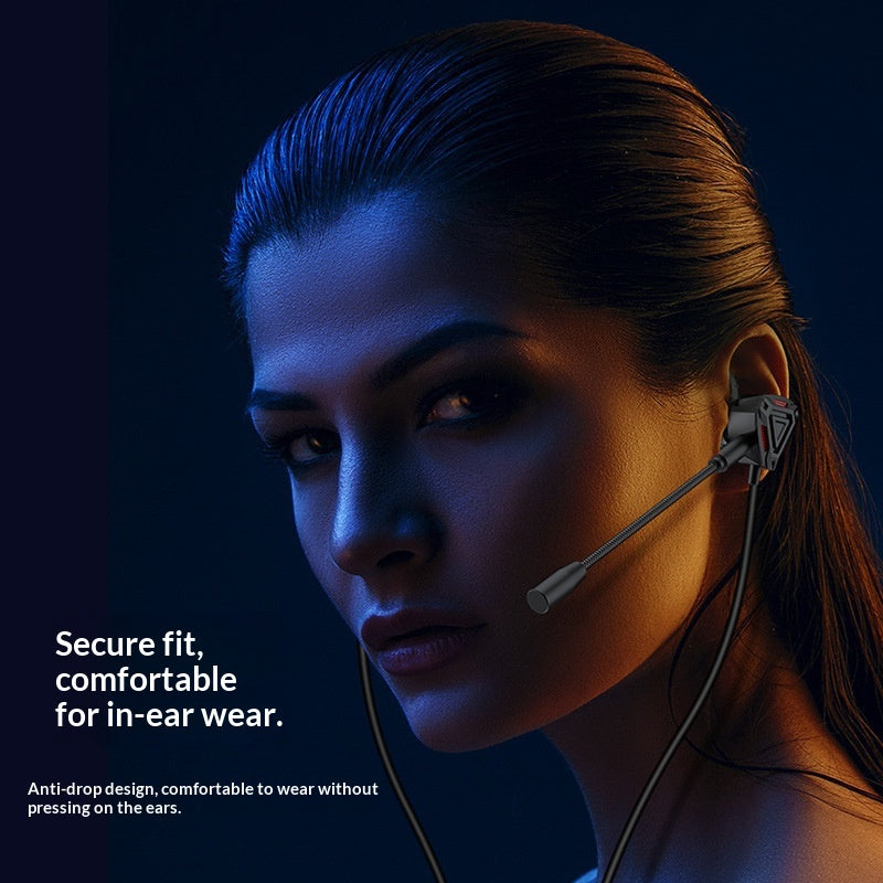 Portable jeu oreillette filaire à l'oreille avec microphone pour téléphones et ordinateurs