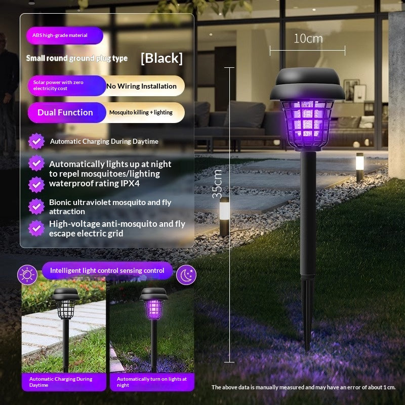 Cour extérieure à énergie solaire et lampe de jardin Mosquito-Repulsive