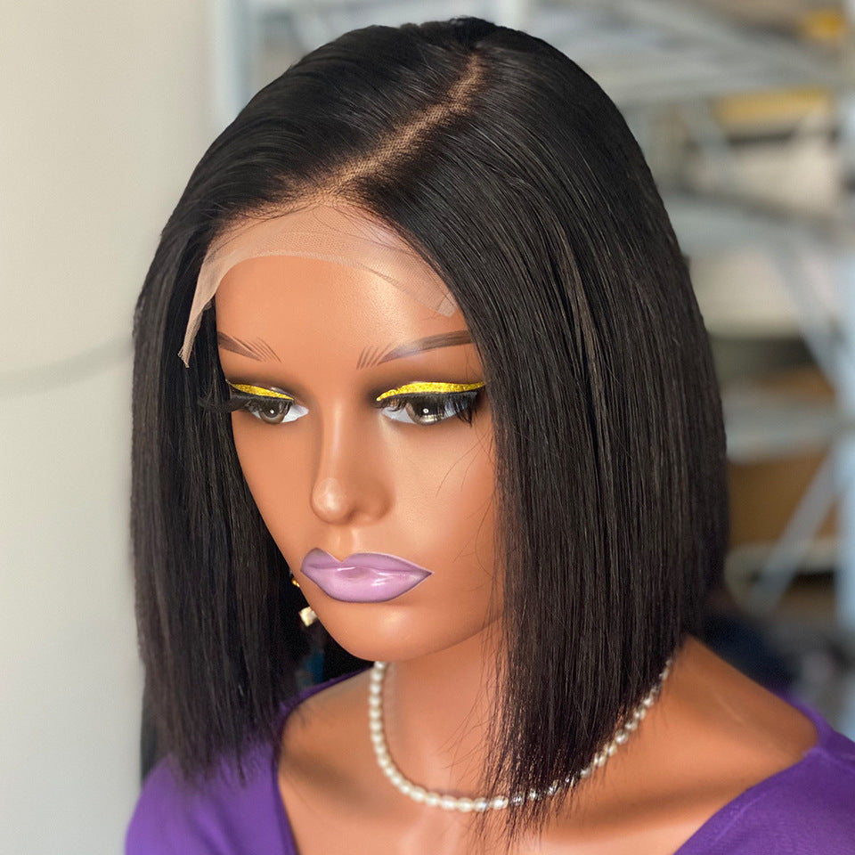 Perruque droite des cheveux humains