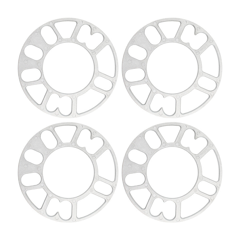 4PCs en alliage d'aluminium 5mm espaceurs de roue Shims Spacer Universal Stud Car Kit
