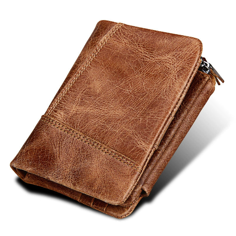 Portefeuille en cuir rétro pour homme Fentes de cartes multiples