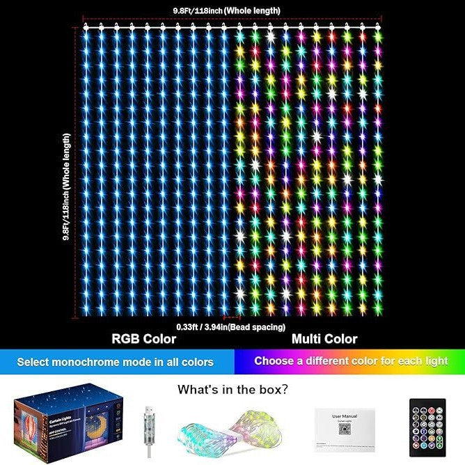 Rideau Light String LED Colorful Changing Light Strip Économie d'énergie et environnement F