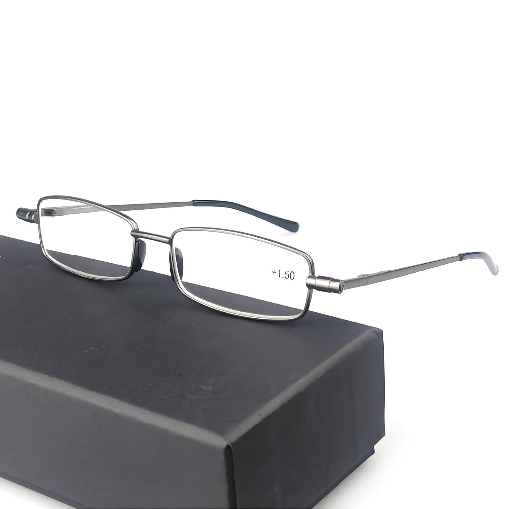Jambes de verre à lunettes en alliage carré