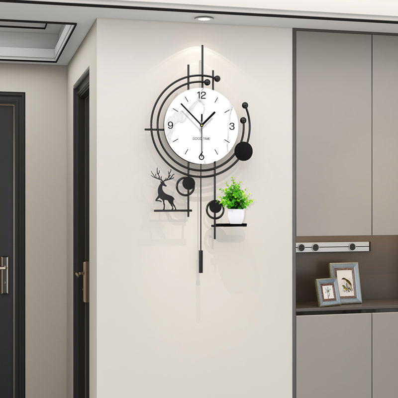 Horloge murale de cerf moderne avec plateau planteur Artistic Home Decor
