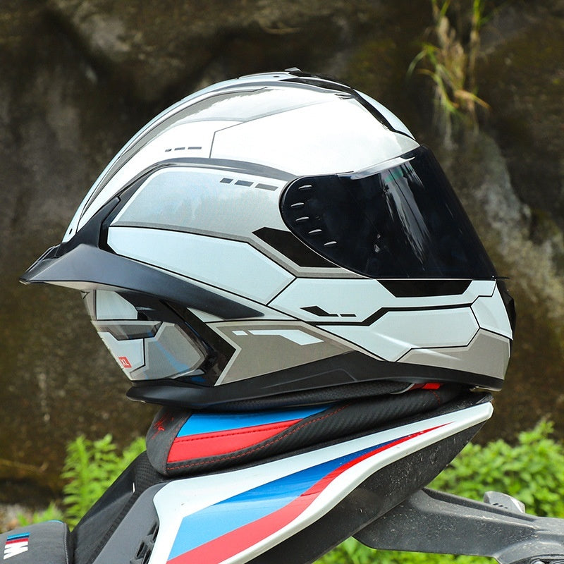 Casque de moto bébé garçon et fille été personnalité gros couple de queue
