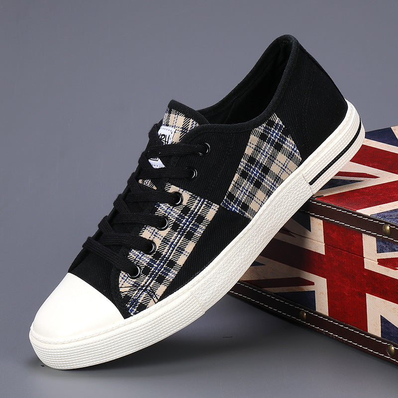 Toile pour hommes Léger Taille Augmenter Pitching Casual Bas haut sneakers Chaussures