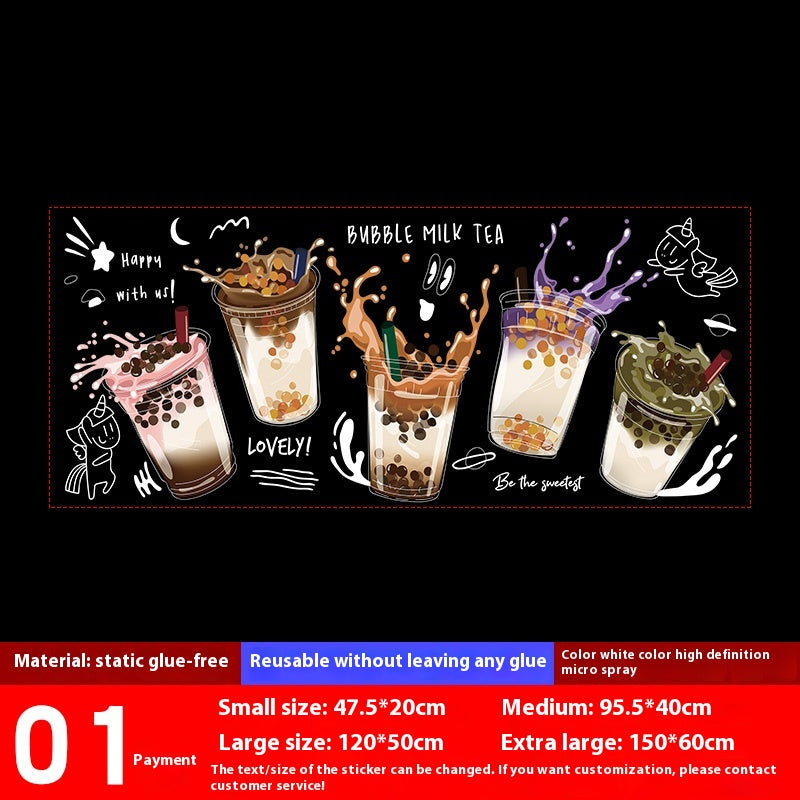 Stickers Tea Shop Décoration Décoration Portes en verre