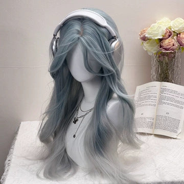 Grande vague moyennement divisée Long Curly Wig
