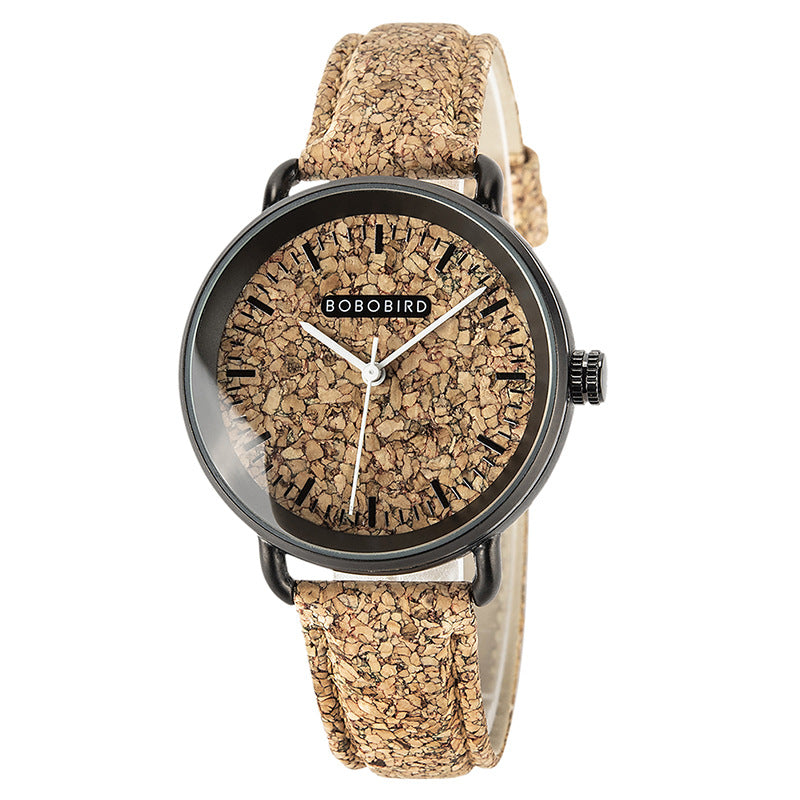 Cork Grain Couple montre mode Casual Wood Grain montre