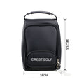 Crestgolf noir PU cuir imperméable sac de chaussures de golf