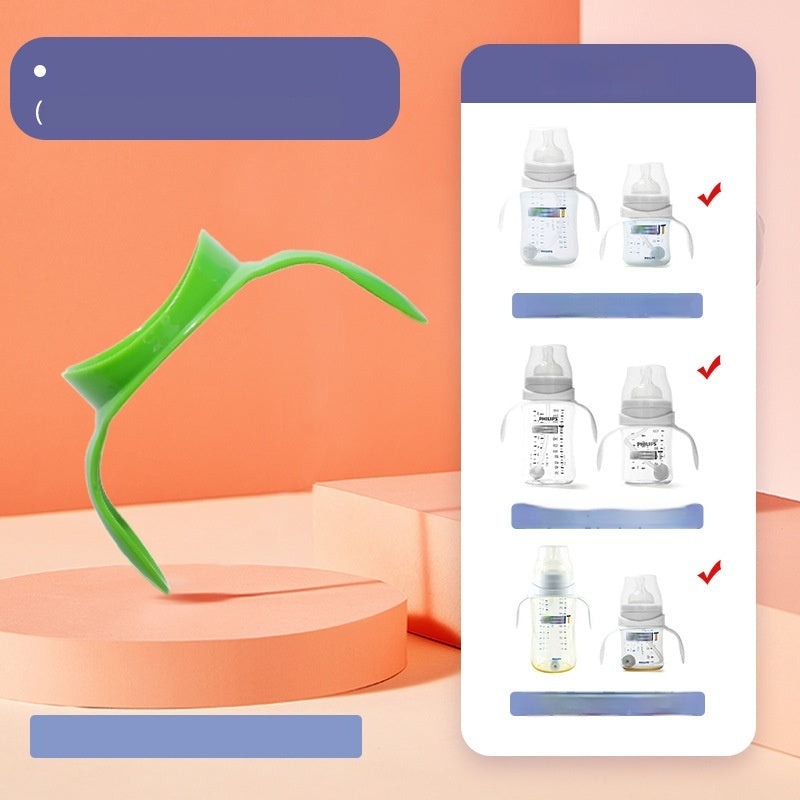 Bouteilles de bébé à large calibre Sippy Spout universelle avec poignée