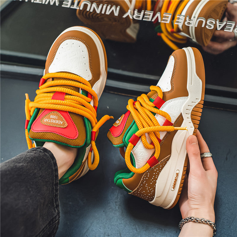 Hamburg Fries Sports d'été Casual Retro Chaussures de haute taille