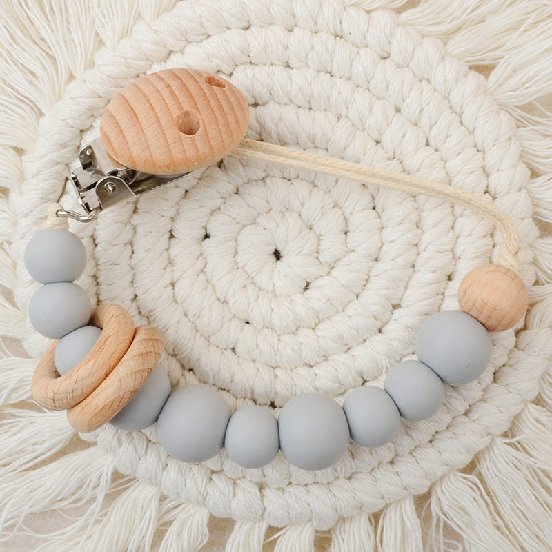 Baby Supplies Creative Baby Silicone Perles Dentition Chaine de sucette à mâcher Chaîne Anti-Lost Stra