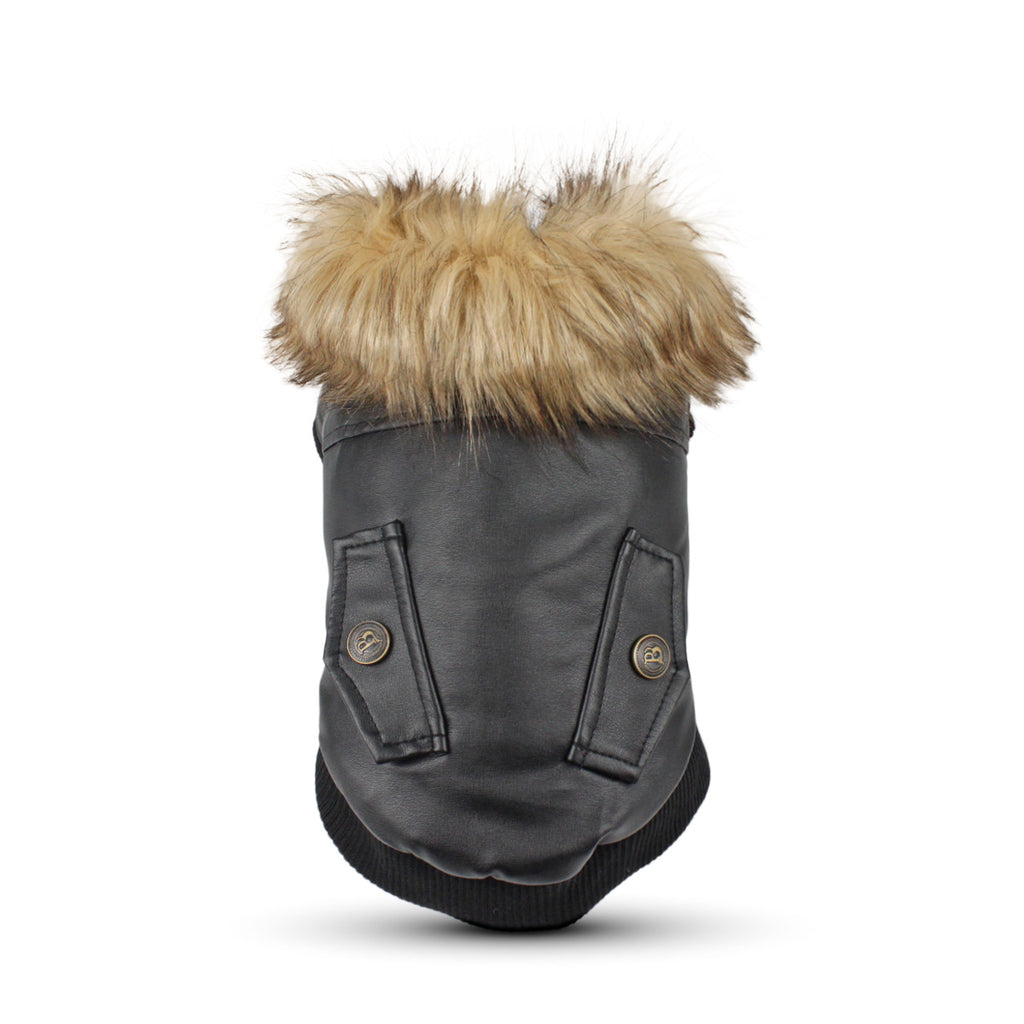 Manteau de cuir en cuir d'automne et d'hiver