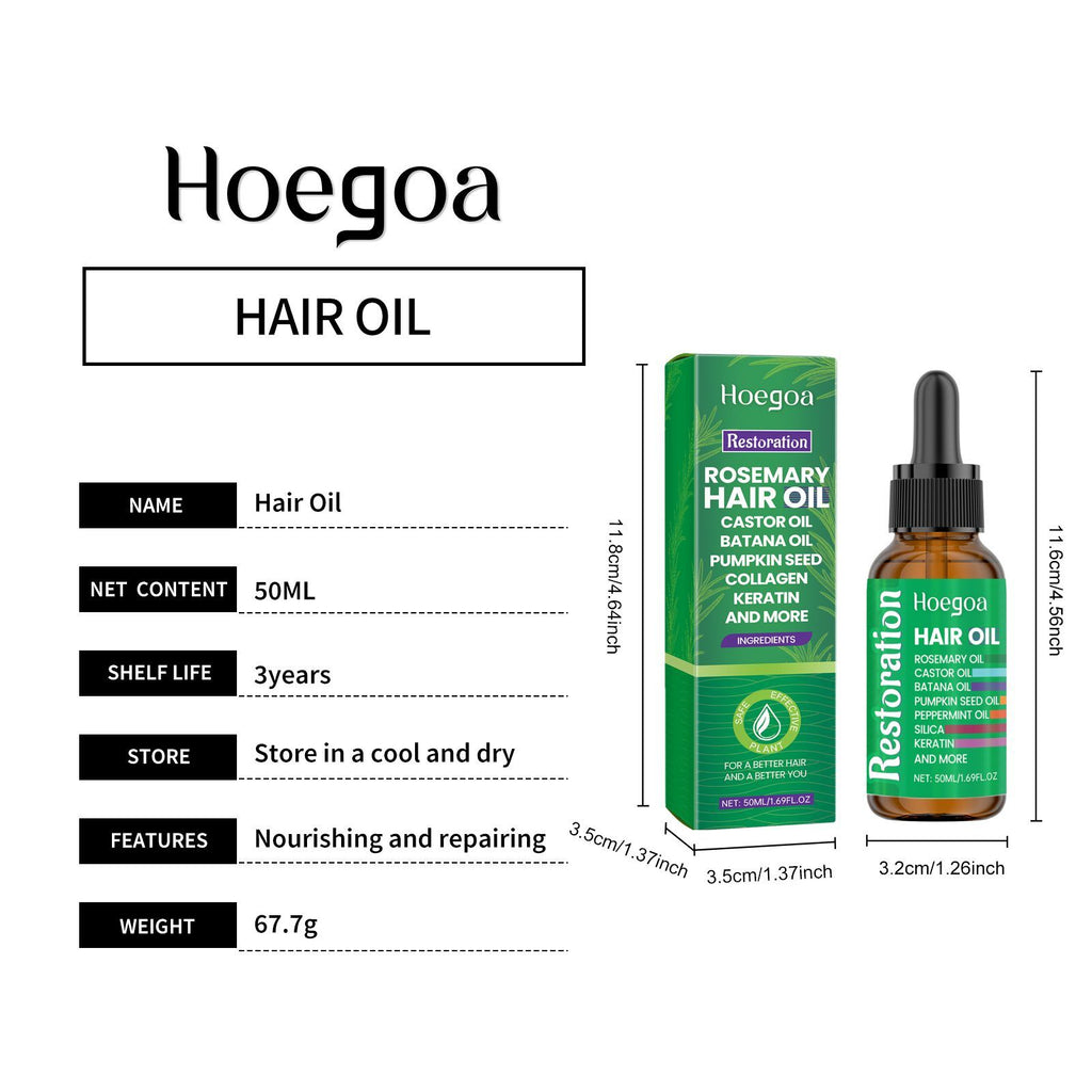 Huile de soin des cheveux romarins HOEGOA