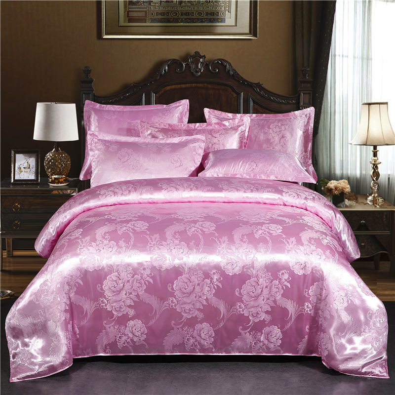 Couverture de courtepointe Jacquard européenne simple et double soie