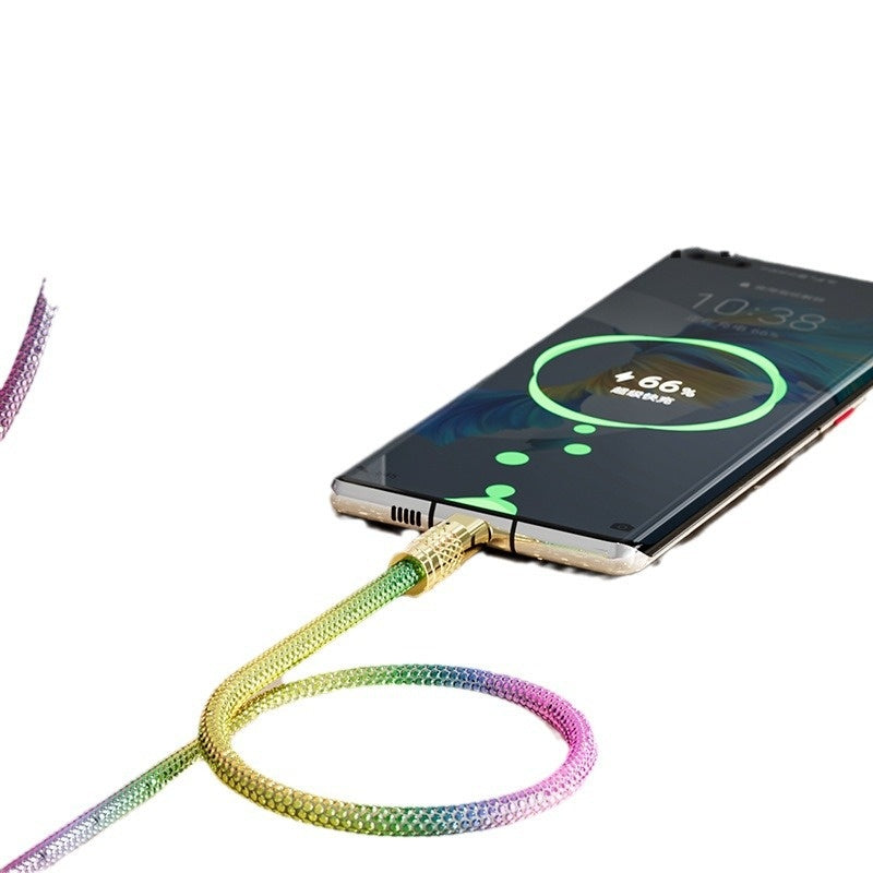 PD20W Diamond câble de données tressé Type-c câble de recharge