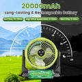 1Pc 5 Dans 1 20000mAh 10L Bucket Ventilateur de brume portable Intérieur Extérieur Chargeable Camping Co