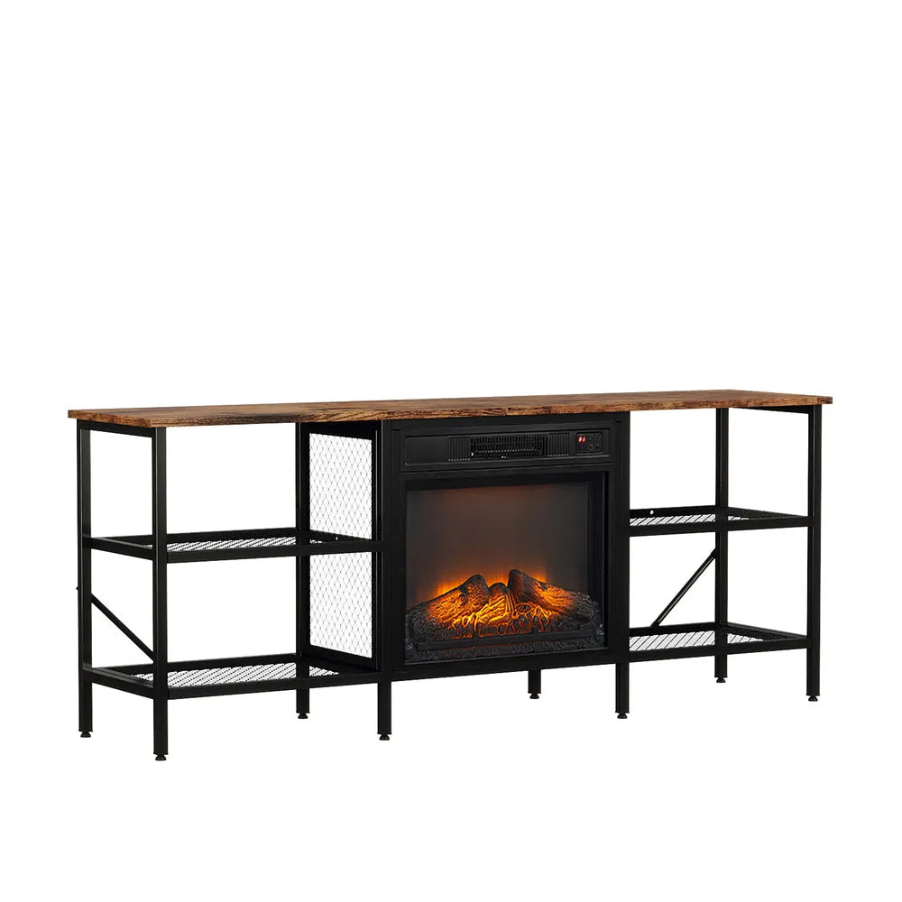 Console de TV stand en bois de 58' avec 4 étagères